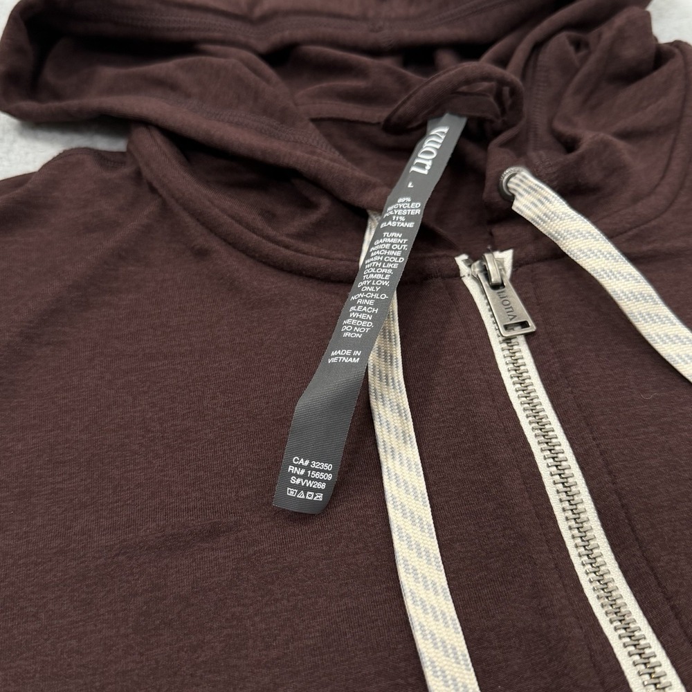 Vuori Halo Performance Hoodie 2.0 Women Large Burgundy Full Zip Jacket VW268 - Picture 5 of 8